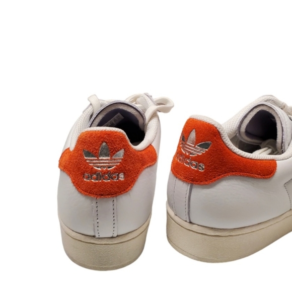 New adidas Superstar Low Crystal White Preloved Red Men's Size 10 - Picture 10 of 13